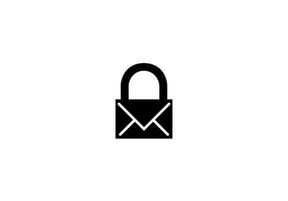 securemailbox svart ikon