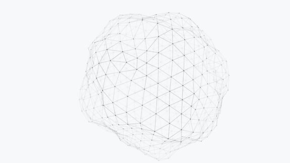 vit geometrisk cirkel som symboliserar connect